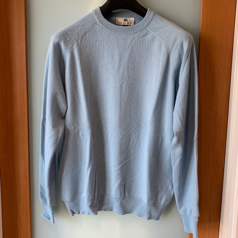 Carroll & Co baby blue cashmere sweater